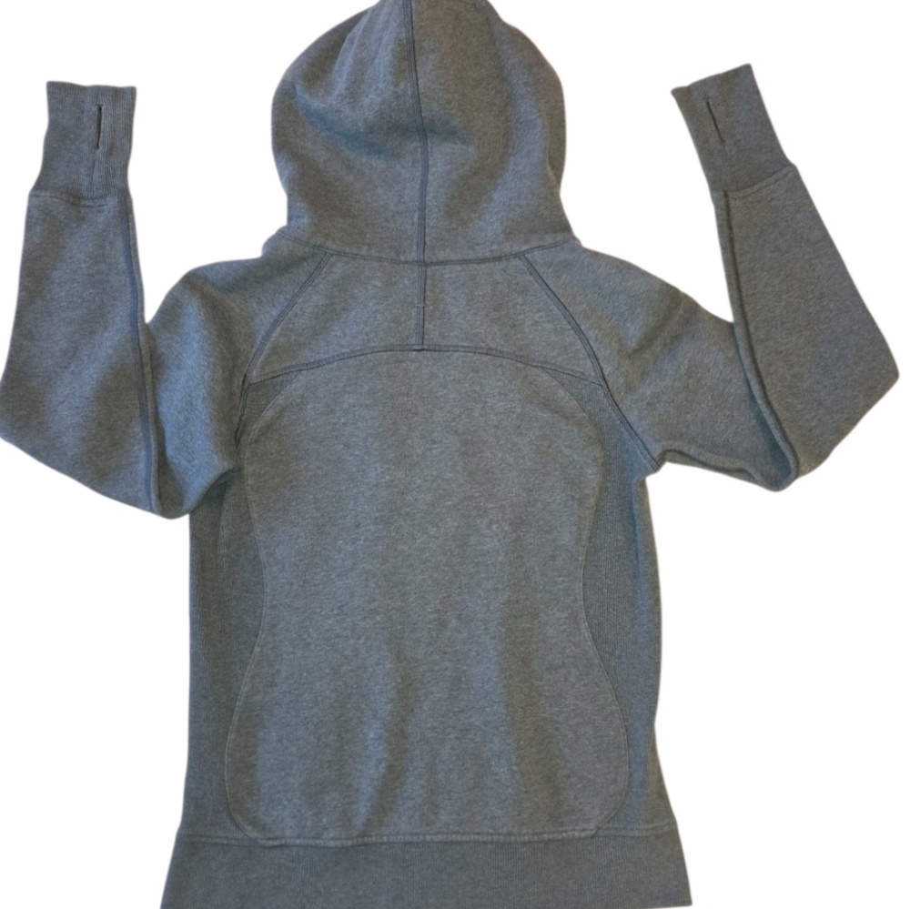 Lululemon Scuba Full Zip Hoodie Womens Greensize 6 Thumbholes Jacket - Picture 2 of 6